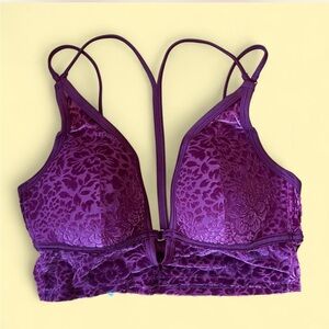Elegant Victoria Secret Burgundy Velvet Bralette